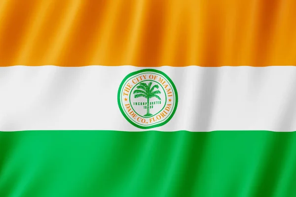 佛罗里达州迈阿密国旗 — 图库照片