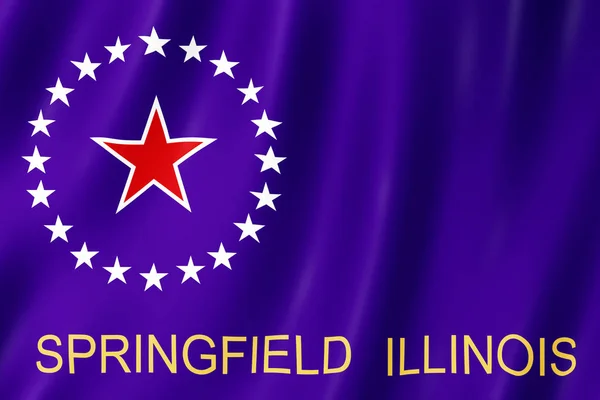 Flagge Der Springfield City Illinois Illustration — Stockfoto