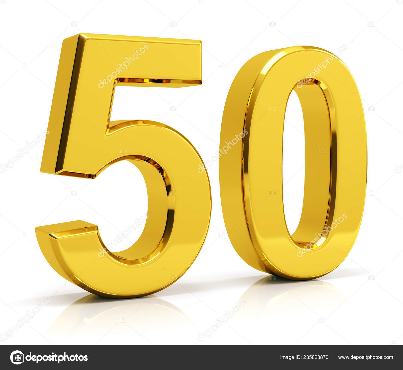 Gold Number Isolated White Background ⬇ Stock Photo, Image by © md3d