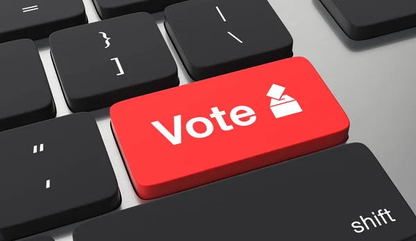 Концепція онлайн-голосування — стокове фото