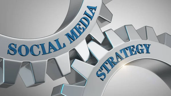 Sosyal medya strateji kavramı — Stok fotoğraf