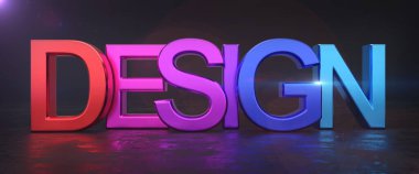 Siyah arkaplanda kelime tasarımı.