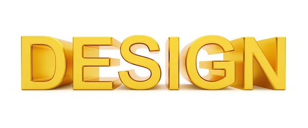 Design Written Golden Letters Render — Stock Photo, Image