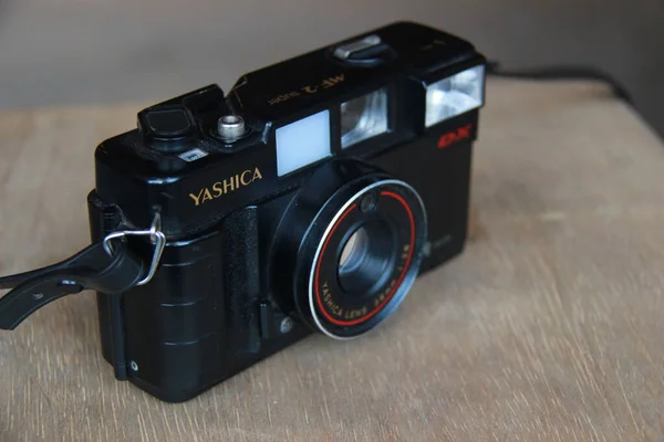 Analogová Kamera Yashica Čočkou Kapesní Fotoaparáty Které Používají Film Role — Stock fotografie