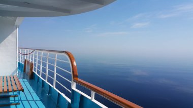 Motorship güverte üzerinde.