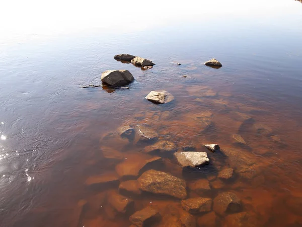 Kalmerende Stilte Rotsen Onder Water — Stockfoto