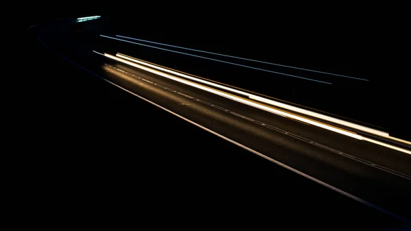 Luces Coches Con Noche — Foto de Stock