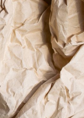 Buruşuk kahverengi kağıt. doku veya arkaplan