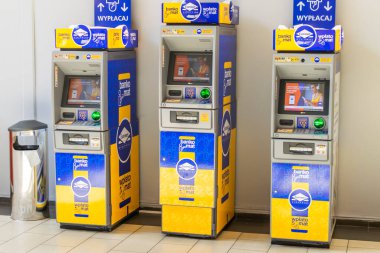 Czeladz, Polonya -31.07.2020-Euronet Czeladz ATM 'leri