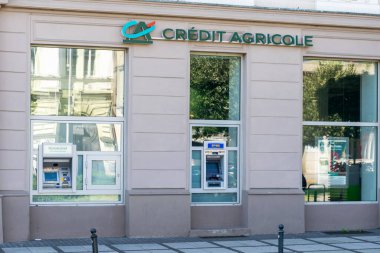 Czestochowa, Polska - 2.08.2020 r. - Çekoslova 'daki Credit Agricole bankasının web sitesi