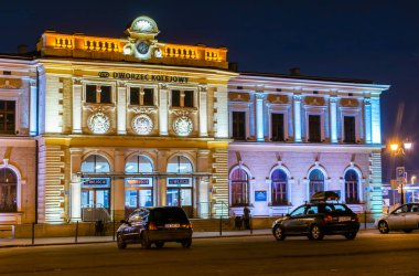 Tarnowskie Gory, Polonya - 10.01. 2020 - Tarnowskie Gory 'deki tren istasyonu