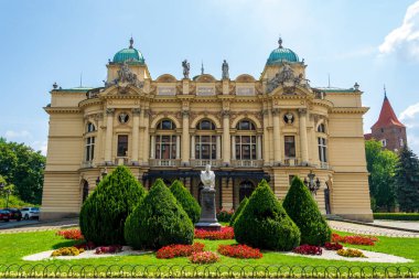 Krakow, Polonya - 09.08.2020 Krakow 'daki Juliusz Sowacki Tiyatrosu
