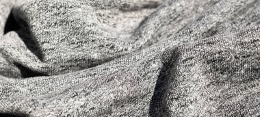 Kırışık gri pamuk kumaş. doku veya arkaplan