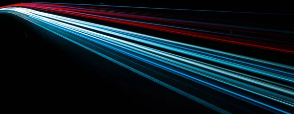 Kolorowe Światła Samochodów Nocy — Zdjęcie stockowe