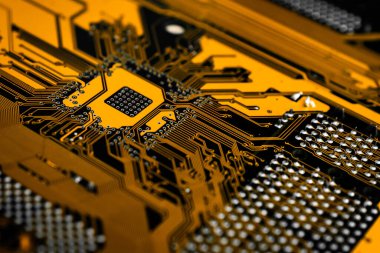 Elektronik devre kartı soyut arkaplan. bilgisayar donanımı.