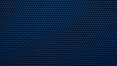 Mavi metal bir şebekeye yakın çekim. doku veya arkaplan