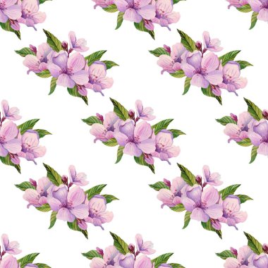 Sulu boya Dikişsiz desen. Güzel çizilmiş doku. Web sayfaları, düğün davetiyeleri, tekstil, Romantik arka plan duvar kağıtları, reklam. İllüstrasyon