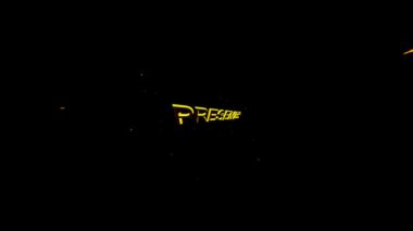 Metni sunar. Şimdiki görüntü canlandırması