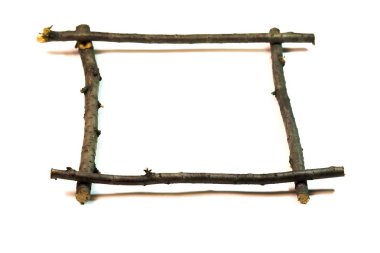 Doğal ahşap iskelet. İzole edilmiş arkaplan
