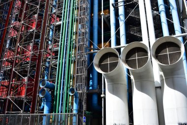 Paris, Fransa. Ağustos 2018. Pompidou Merkezi.