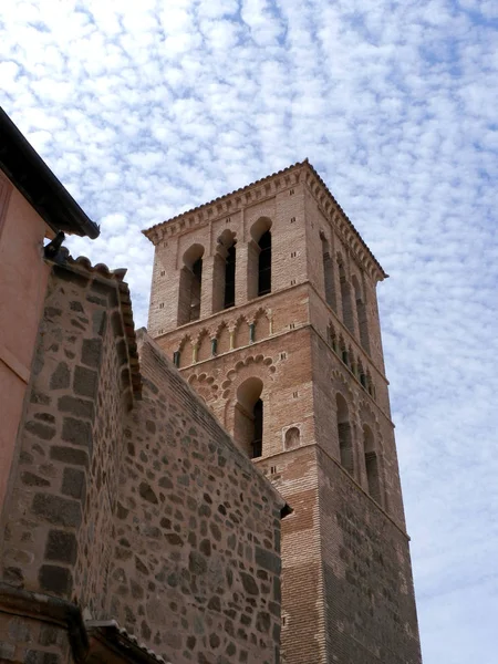 Torre Mudéjar Iglesia Santo Tomé Toledo España —  Fotos de Stock