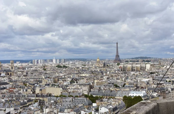 Torre Eiffel Inválidos Desde Mirador Notre Dame París Francia —  Fotos de Stock