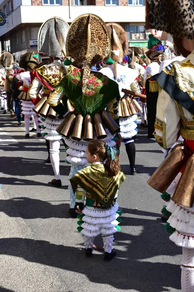Verin Ισπανία Φεβρουαρίου 2019 Διάσημο Καρναβάλι Και Παρέλαση Κοστούμια Cigarrons — Φωτογραφία Αρχείου