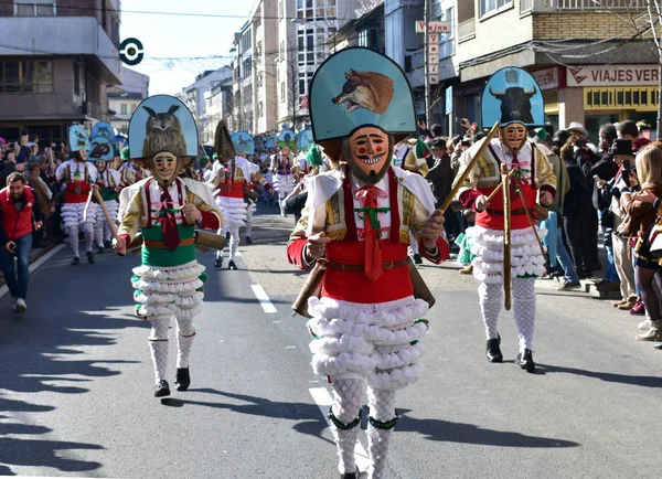 西班牙维林 2019年2月24日 著名的狂欢节和街头游行与雪茄服装 Galicia — 图库照片