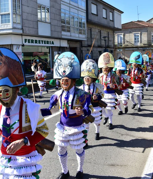 Karakol Spanya Şubat 2019 Ünlü Karnaval Cigarrons Kostümleri Ile Sokak — Stok fotoğraf