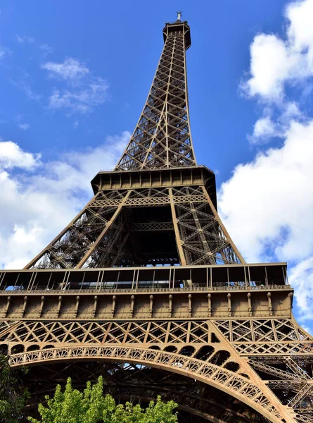 Eiffelturm Perspektive Von Unten Paris Frankreich — Stockfoto