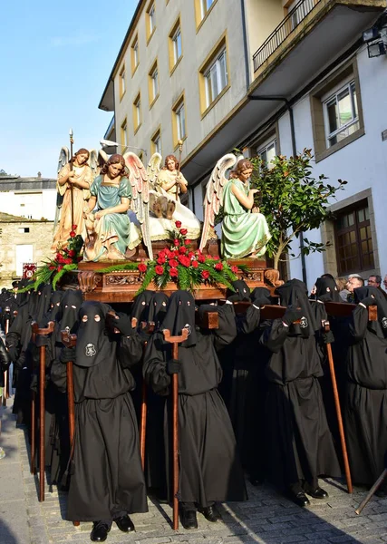 Ισπανική Παραδοσιακή Ιερή Εβδομάδα Θρησκευτικές Αδελφοτήτων Viveiro Ισπανία Απρ 2019 — Φωτογραφία Αρχείου
