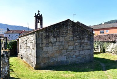 Pre Romanesk Visigothic Landmark. San Xes de Francelos Ortaçağ Şapeli. Ribadavia, İspanya.