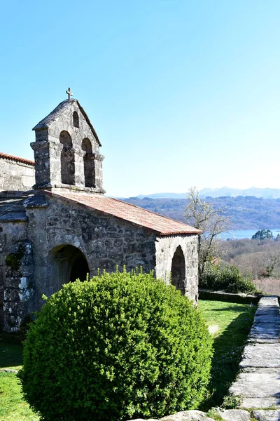 Visigothic Pre Romansk Landmärke Santa Comba Bande Medeltida Kyrka Ourense — Stockfoto