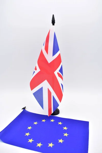 Brexit Flags United Kingdom European Union — Stock Photo, Image