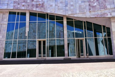 Cidade da Cultura de Galicia Peter Eisenman tarafından tasarlandı. Santiago de Compostela, İspanya. 28 Temmuz 2019.