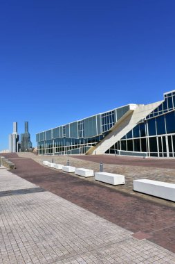 Cidade da Cultura de Galicia Peter Eisenman tarafından tasarlandı. Santiago de Compostela, İspanya. 28 Temmuz 2019.