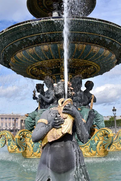 Fontaine Concorde Close Place Concorde Paris France Royalty Free Stock Images