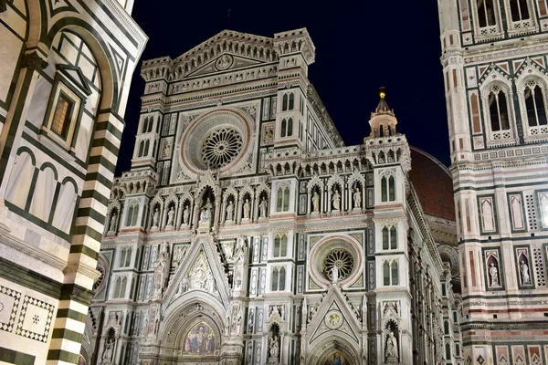 Geceleri Santa Maria Del Fiore Katedrali Floransa Talya — Stok fotoğraf