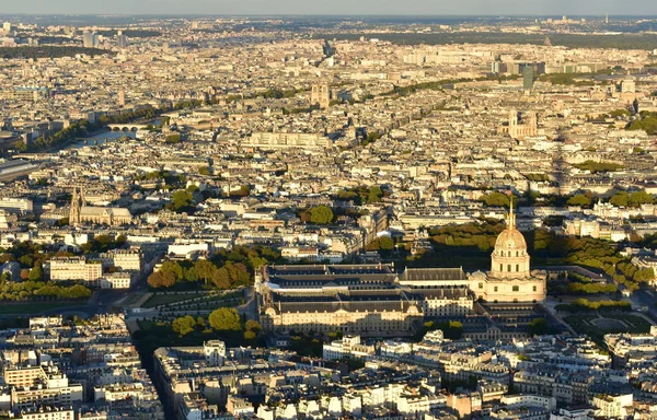 Paryski Krajobraz Miejski Zachodzie Słońca Tour Eiffel Lub Wieży Eiffla — Zdjęcie stockowe