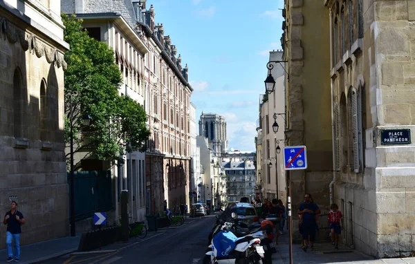 Notre Dame Wieże Bez Iglicy Znany Jako Fleche Dzielnicy Łacińskiej — Zdjęcie stockowe