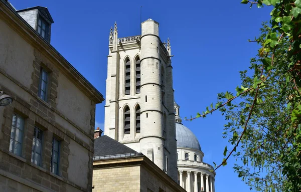 Lycee Henri Clovis Campanile Con Cupola Del Pantheon Rue Descartes — Foto Stock