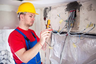 Unimer elektrik enstrüman kullanarak geçerli dağıtım sistemi denetleniyor