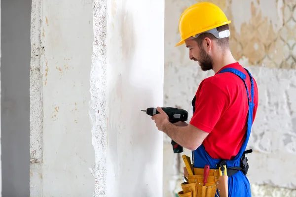 Gli Utensili Elettrici Rendono Tempo Finitura Del Lavoro Più Veloce — Foto Stock