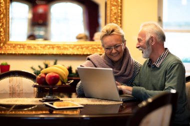 Arama ve onların yeni dizüstü bilgisayar kullanarak Internet'de hayat Ortaklar