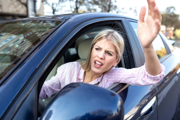 What Holdup Here Nervous Unsafe Driving — Stock Photo, Image