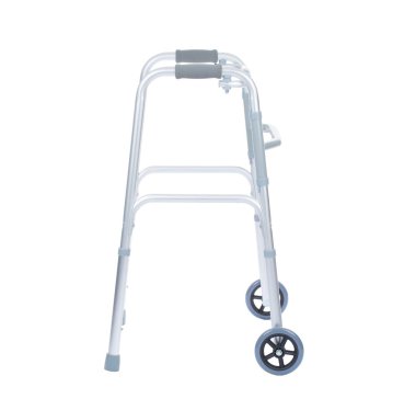 Walkers for seniors specially made to provide more support and balance, recovery and help during walking concept clipart