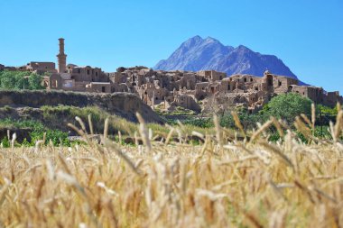 Kharanagh Ardakan Kalesi, İran 'ın Yazd çölüne yakın antik bir köy.