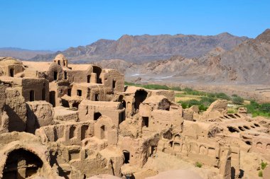 Kharanagh Ardakan Castle, ancient village near the desert city of Yazd in Iran clipart