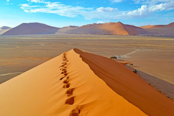 Panoramic View Top Dune Sossusvlei Namibia Africa — Fotografia de Stock