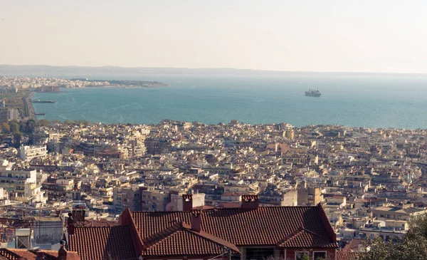 Eptapyrgio kalesinden görüldüğü gibi Selanik